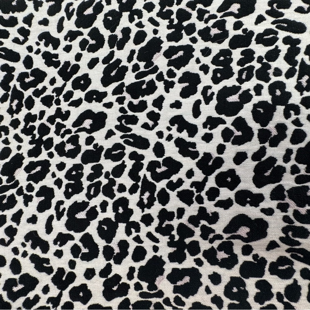 Karen Kane Black Cream Animal Cheetah Leopard V-Neck Short Sleeve Midi Dress XL - Picture 6 of 9